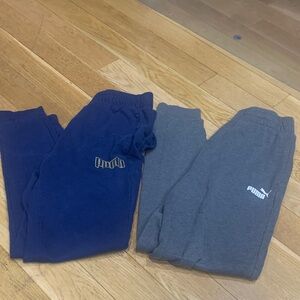 Puma Kids Sweatpants in Navy and Gray - 2 Pack